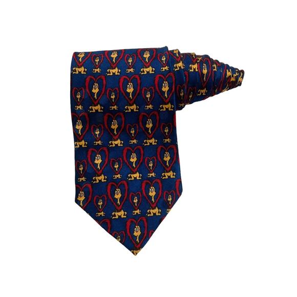 Dr Seuss Proo from Ka-Troo Cartoon Vintage Novelty Necktie 100% Silk Blue Red - Picture 1 of 8